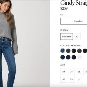 PAIGE CINDY STRAIGHT JEAN - SIZE 25